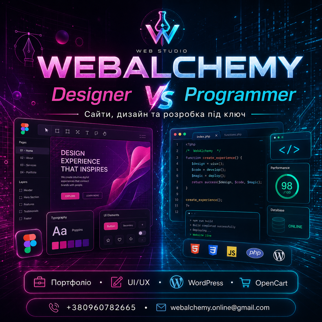 Web Alchemy Designer VS Programmer