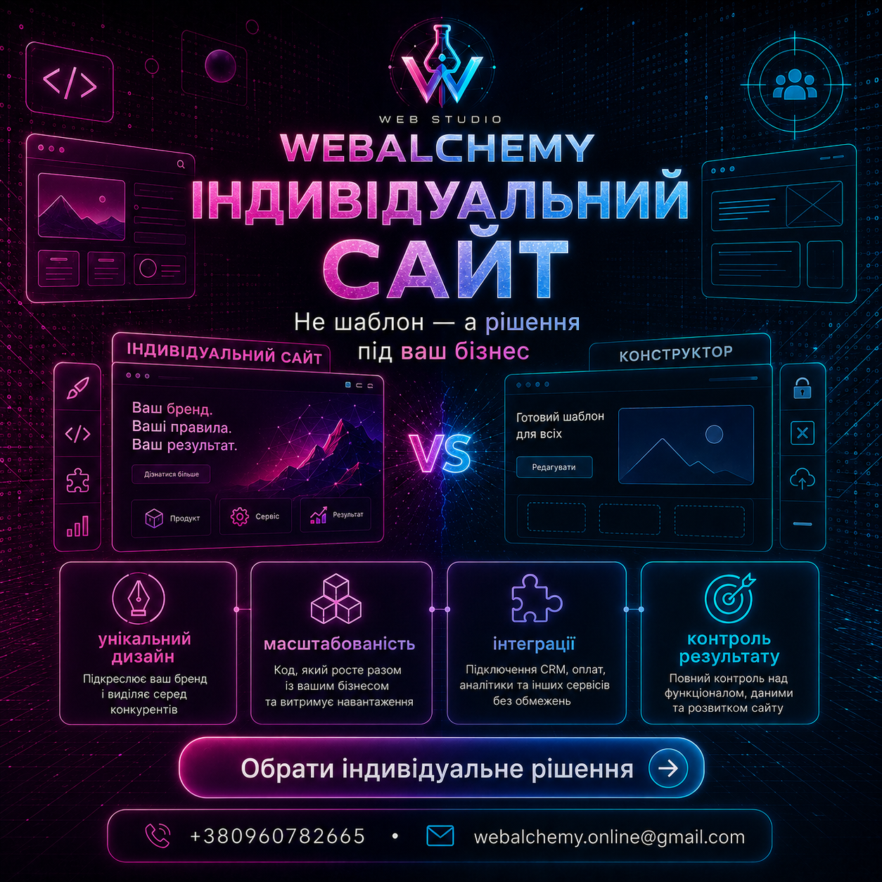 Індивідуальний сайт Web Alchemy