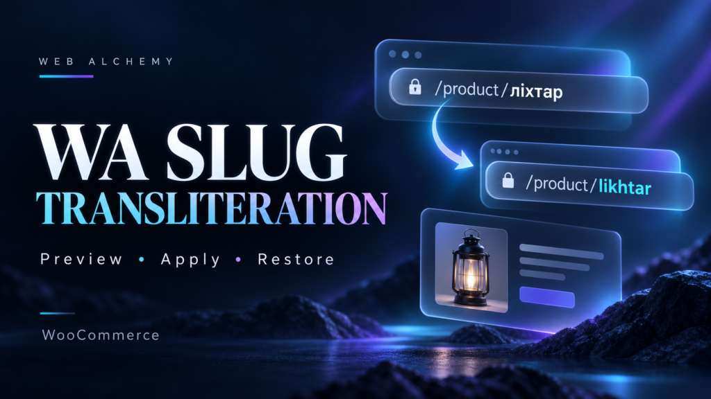 WA Slug Transliteration — обкладинка продукту